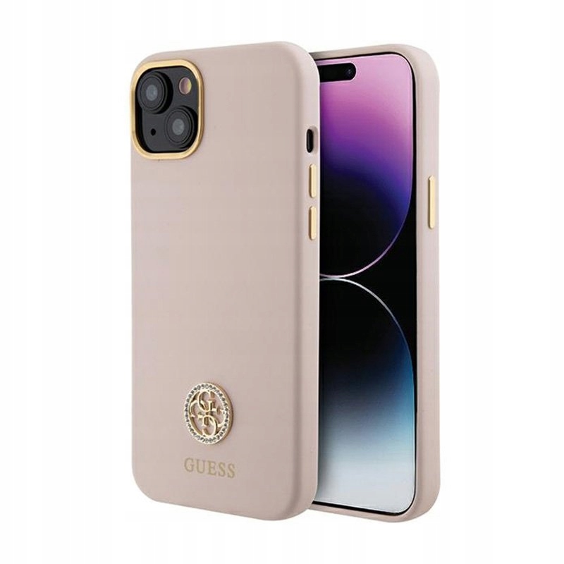 Guess – Pouzdro pro iPhone 15 (růžové)