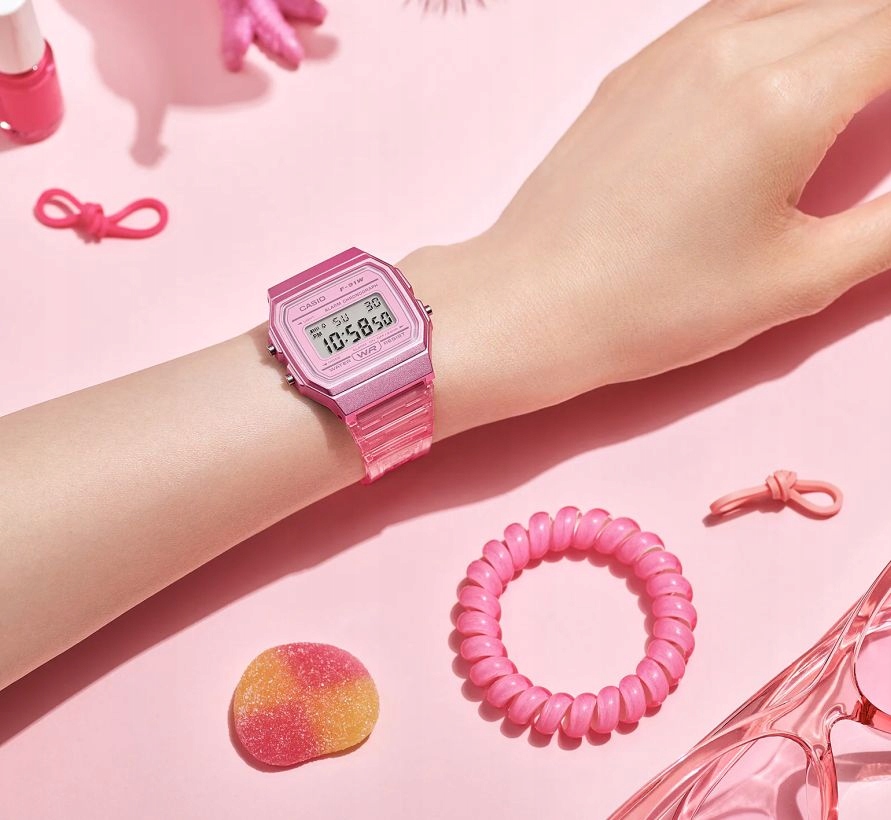 RÓŻOWY KLASYK CASIO F-91WS-4EF VINTAGE TRANSPARENT EAN (GTIN) 4549526261091