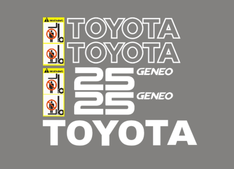 Samolepky s nálepkami Toyota Geneo 25