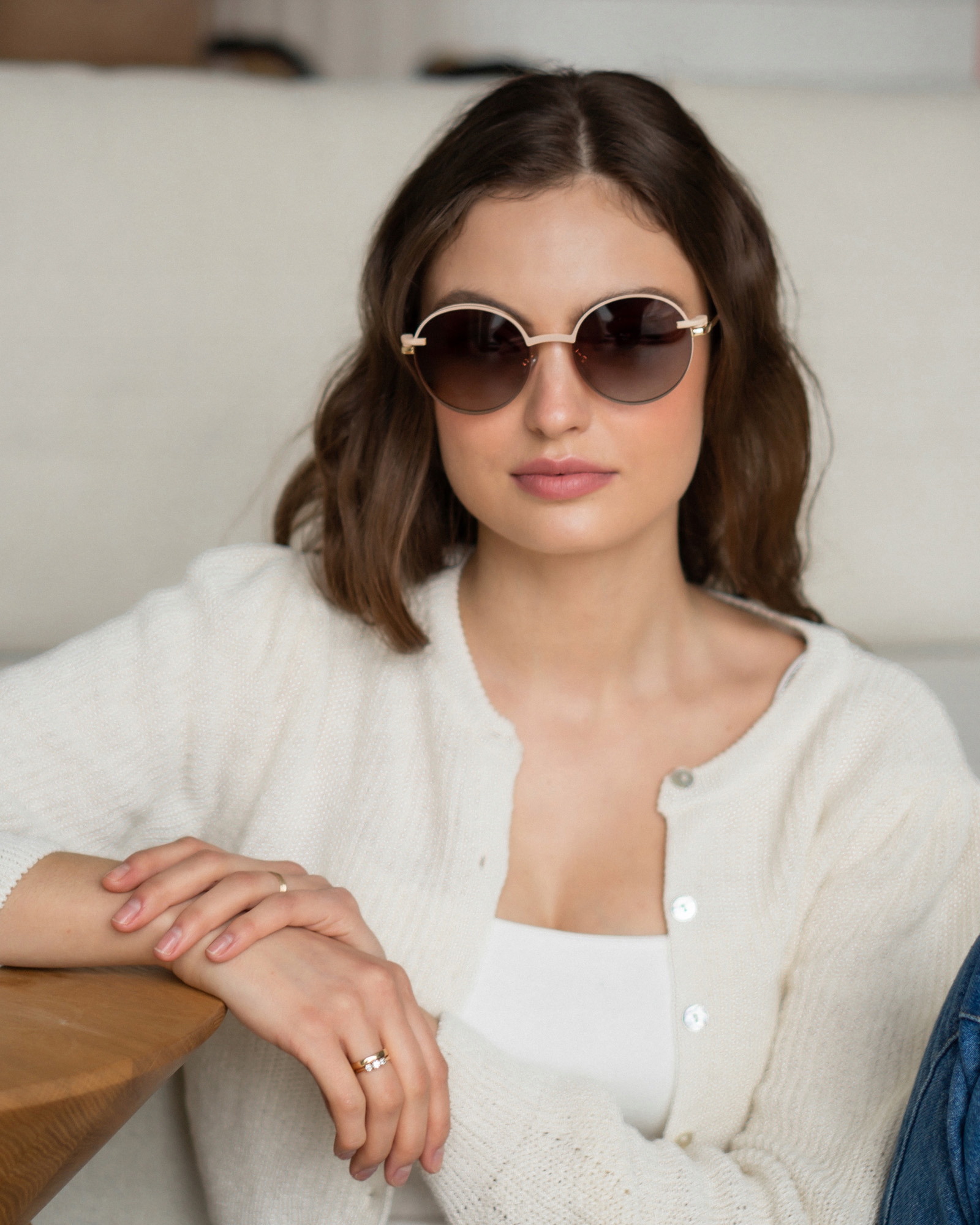 OKULARY OKRĄGŁE ZERÓWKI NAKŁADKA PRZECIWSŁONECZNA Model INDY