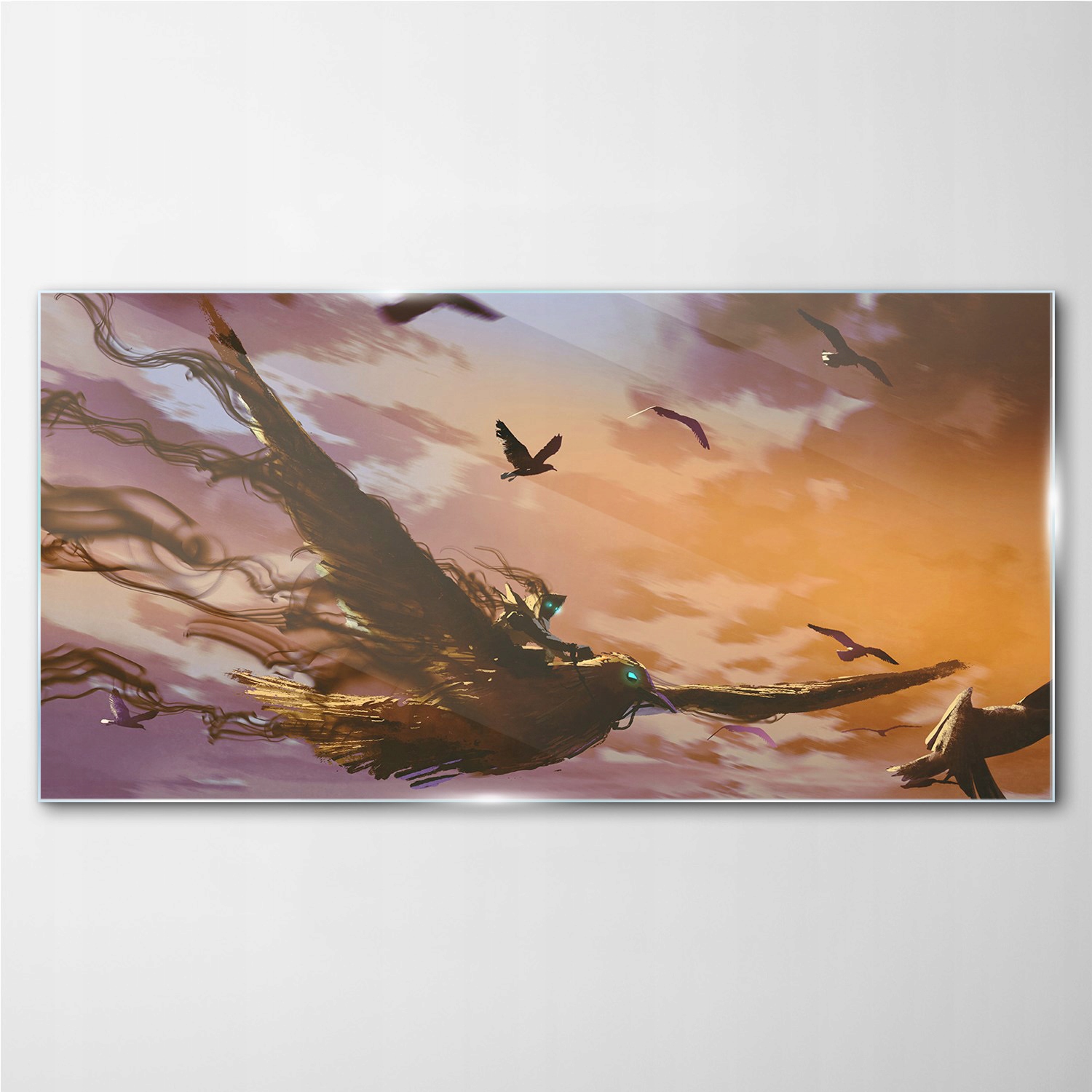 

Obraz szklany z nadrukiem Fantasy ptaki 140x70 cm