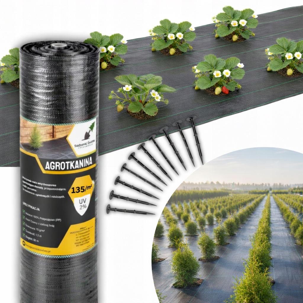 Agrotkanina Na Buriny 135 G Hrubá Čierna Agrotextília 3,2 x 50 m Špendlíky 50