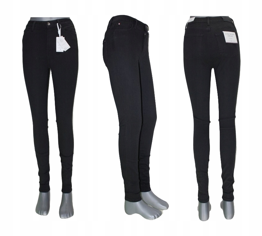 Jeansy Tommy Hilfiger Harlem WW0WW28789 wyszcz. rurki wys. stan orygW27/L30