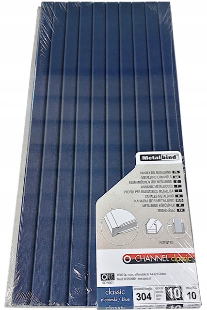 

Kanały do okładek MetalBind O.Channel 10mm granat