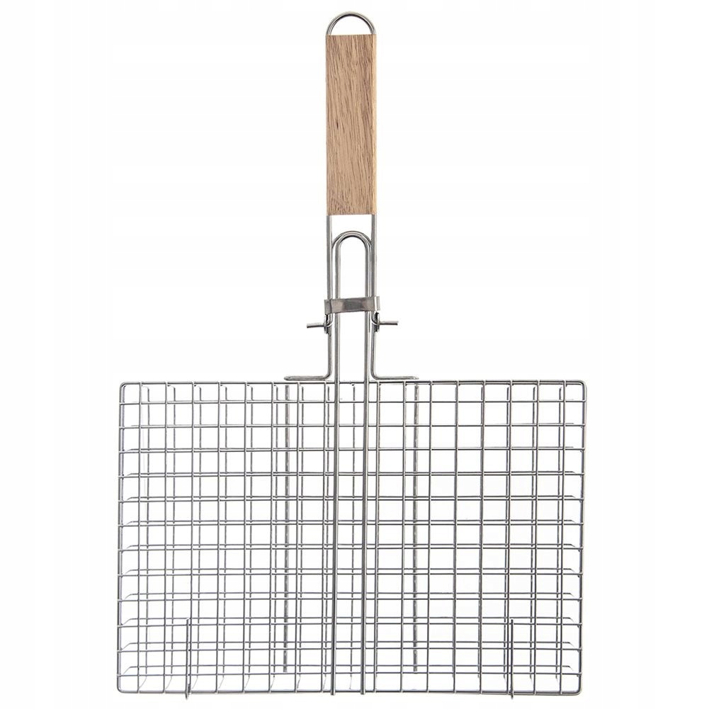 RUSZT GRILLOWY STALOWY ZAMYKANY KRATKA NA GRILLA MIĘSA RYB WARZYW 32x14 cm EAN (GTIN) 6218384975621