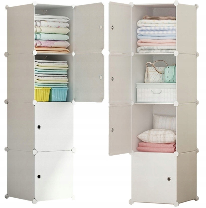 

Duża Szafa Modułowa Garderoba Regał Biała