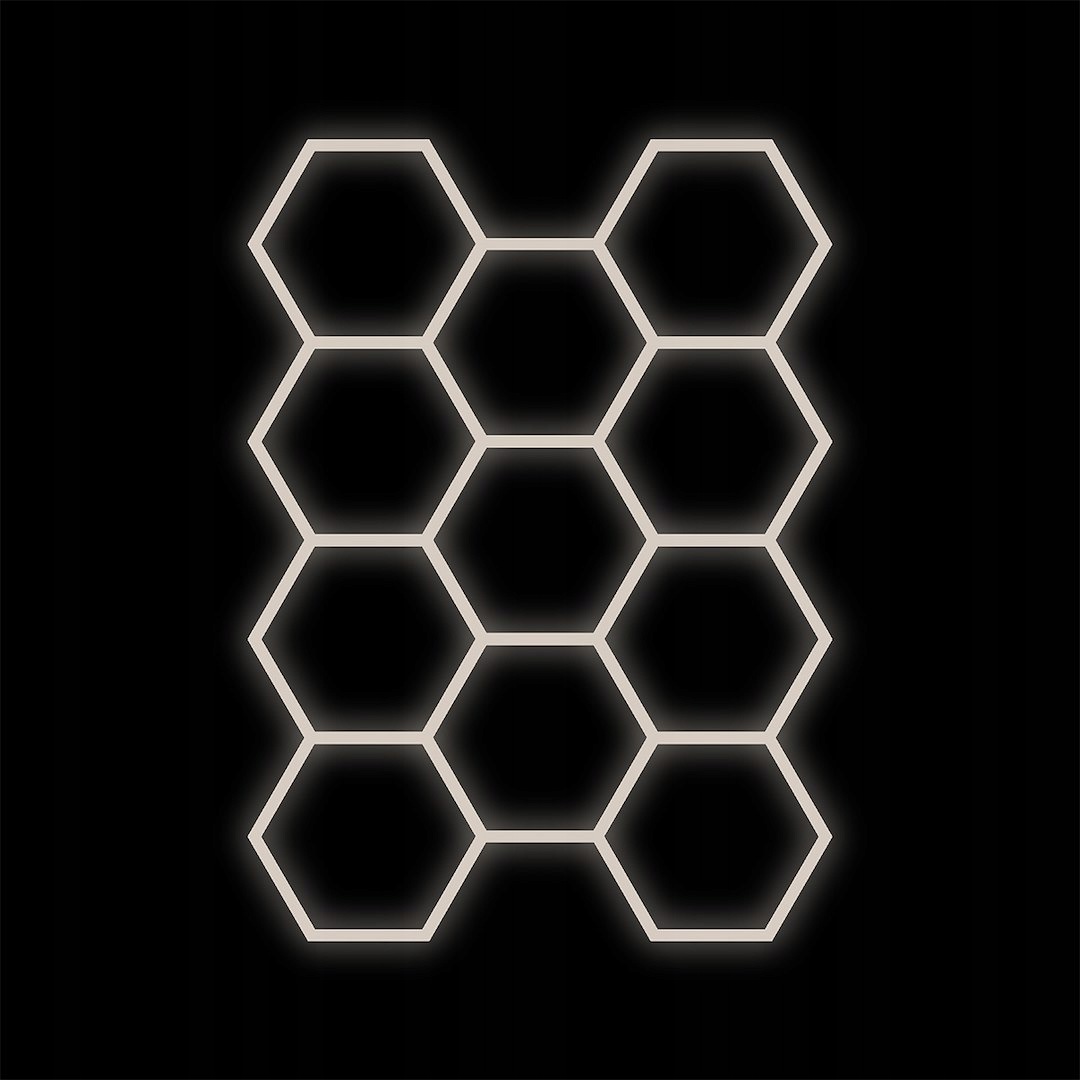 Lampa Led Hexagon 322W 30360lm 229x315cm 4000K biała
