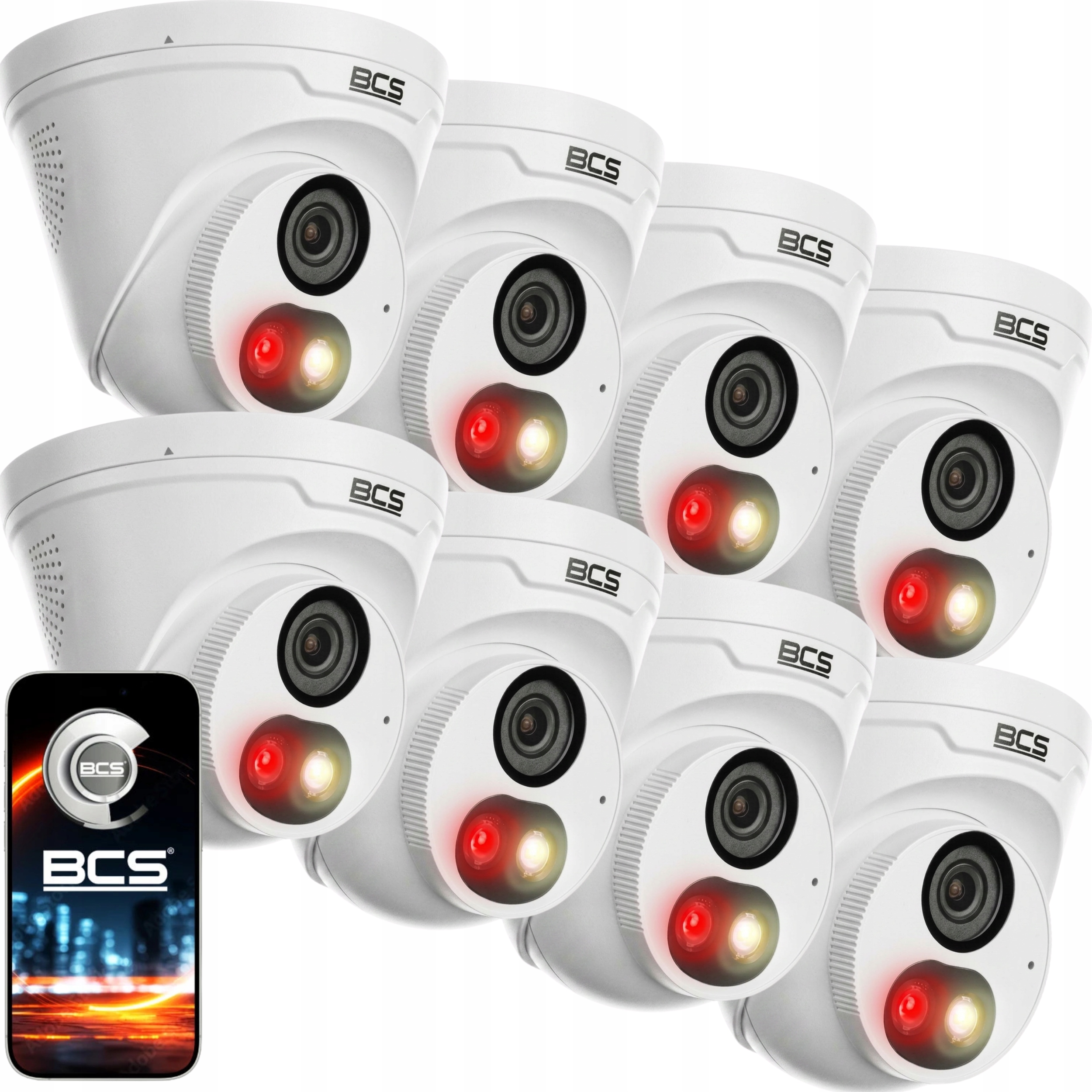 Kamera 8x BCS-P-EIP14FSR3L3-Ai 4MPX Skylight IR30M Funkcje IP67 Dwdr Bcs