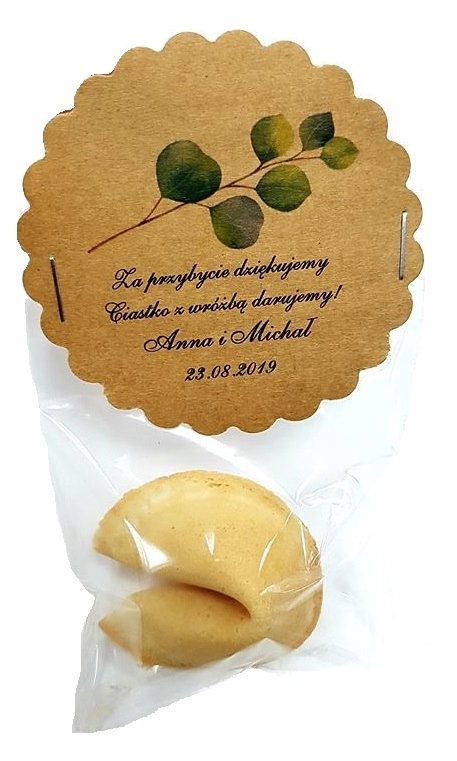 

Rustykalne ekologiczne ciasteczka z wróżbą dla goś