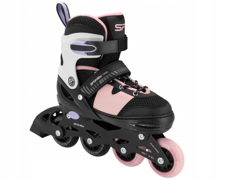 Rolki dziecięce Spokey Trixie regulowane (rozmiar 31 34) Różowo-czarny
