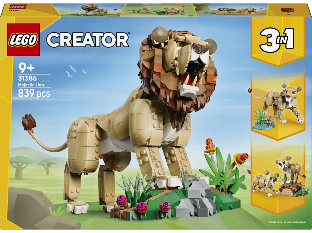 Lego Creator Divoká zvířata: Pyšný lev 31386