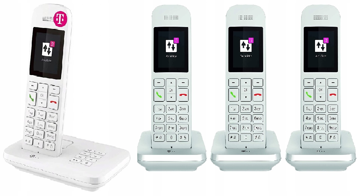 Telefon bezprzewodowy Telekom - 4 słuchawki - INTERKOM