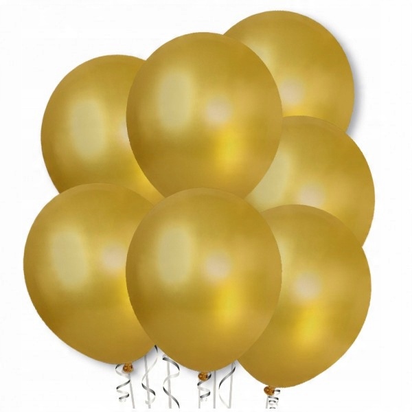 

Balon metaliczny 30 cm Gold złoty mocny - 10 szt