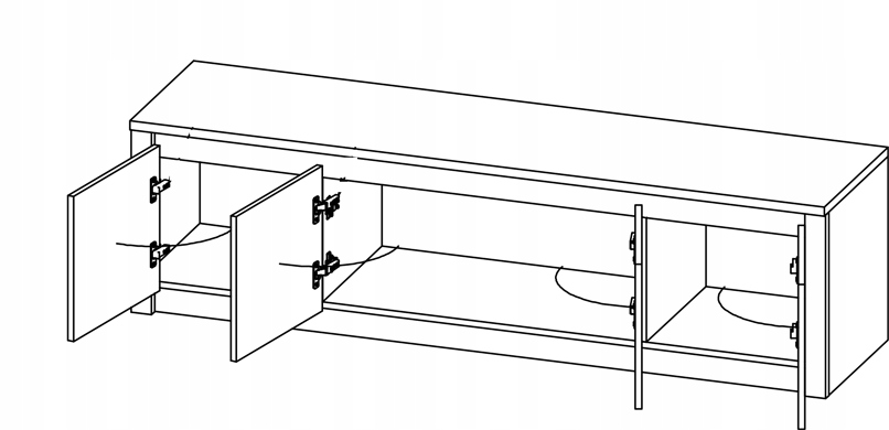 Komoda MONTANA K4D, dąb lefkas, GAŁA, GRATISY Kolekcja MONTANA
