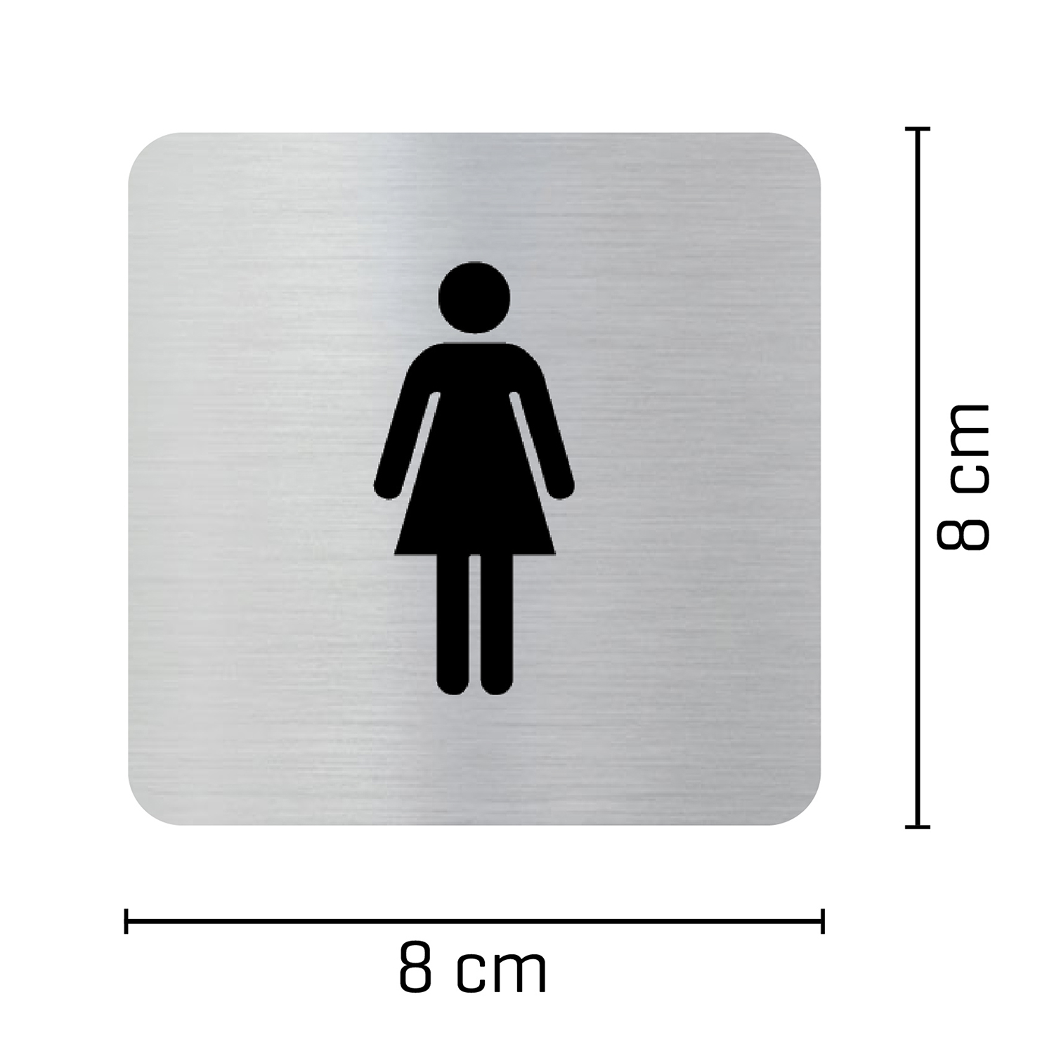 Oznakowanie toalety WC DAMSKI srebrny Marka Premiumad