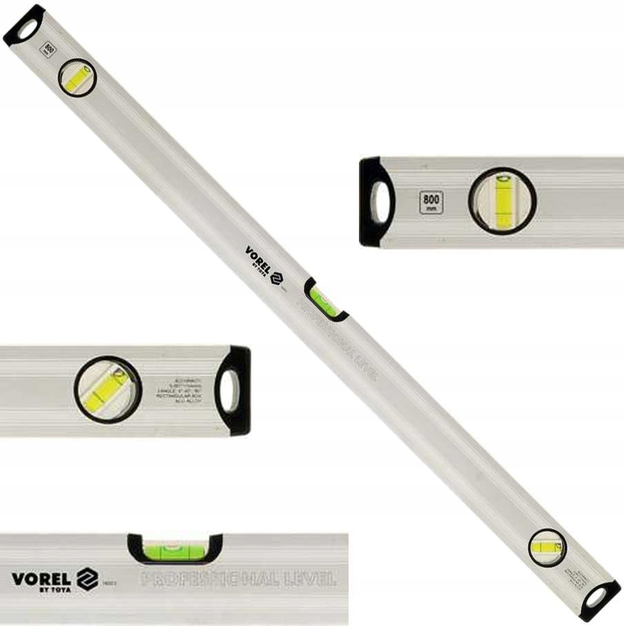 

Poziomica aluminiowa 100cm 3 libele Vorel