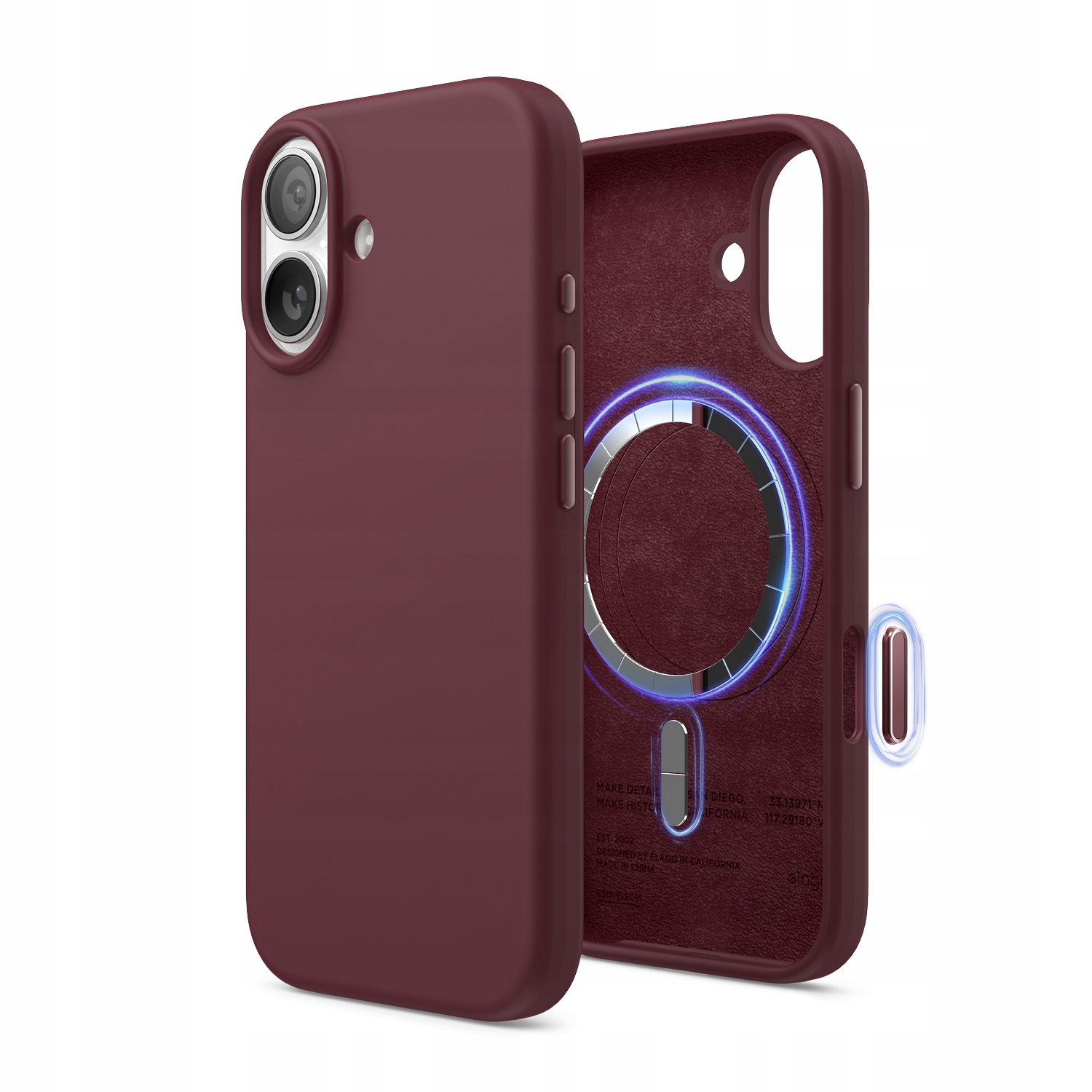 Silikonové Pouzdro s MagSafe Elago pro iPhone 17 Burgundy
