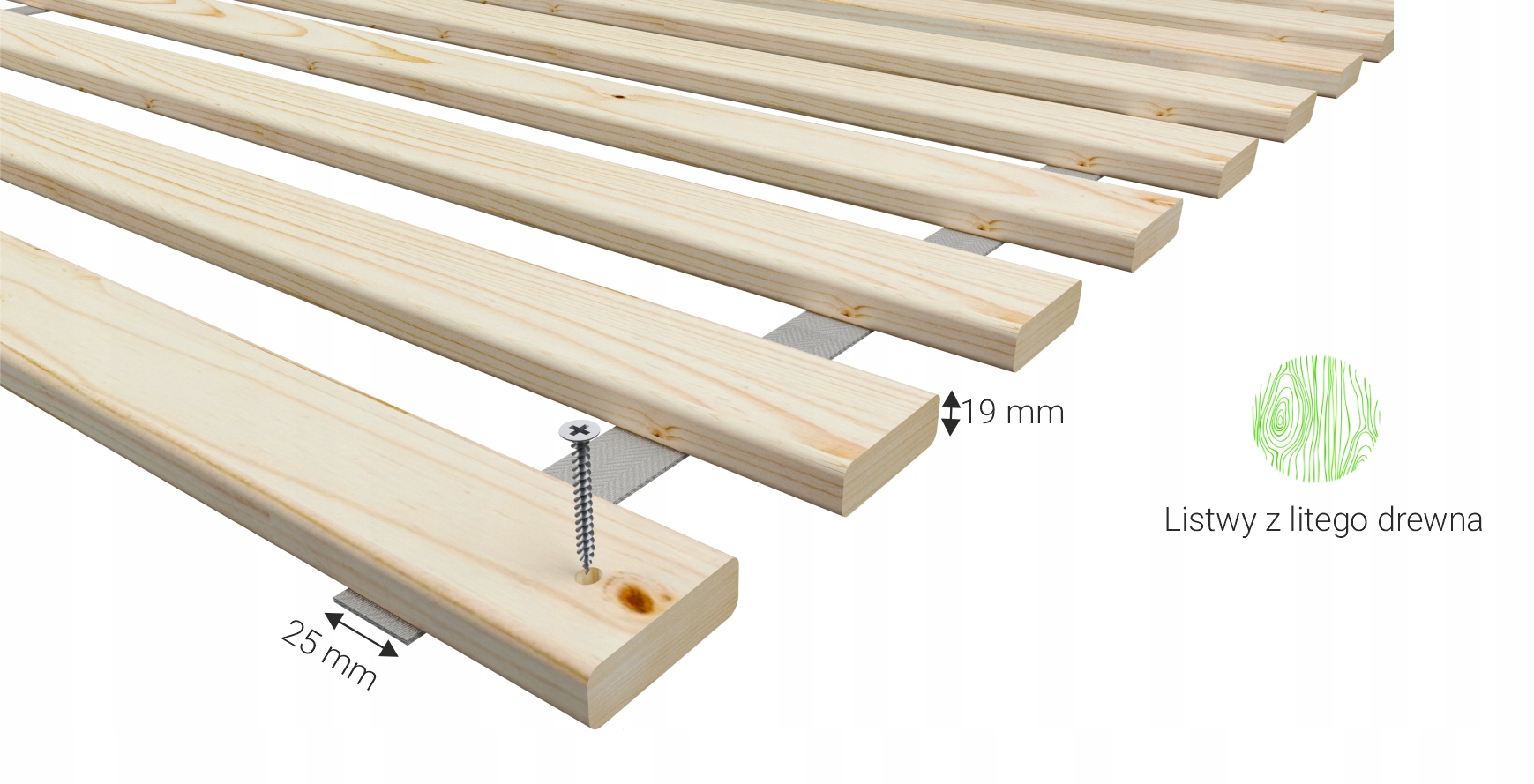 Stelaż, wkład łóżka pod materac 90x200