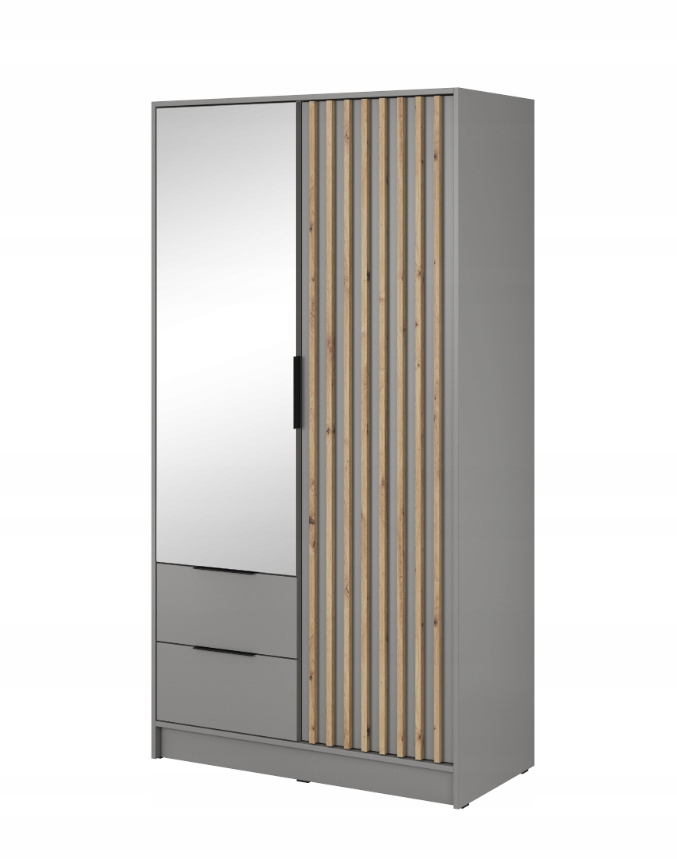 Szafa Lamele 105cm Dąb Artisan z Lusterm NELA PS Szerokość mebla 105 cm