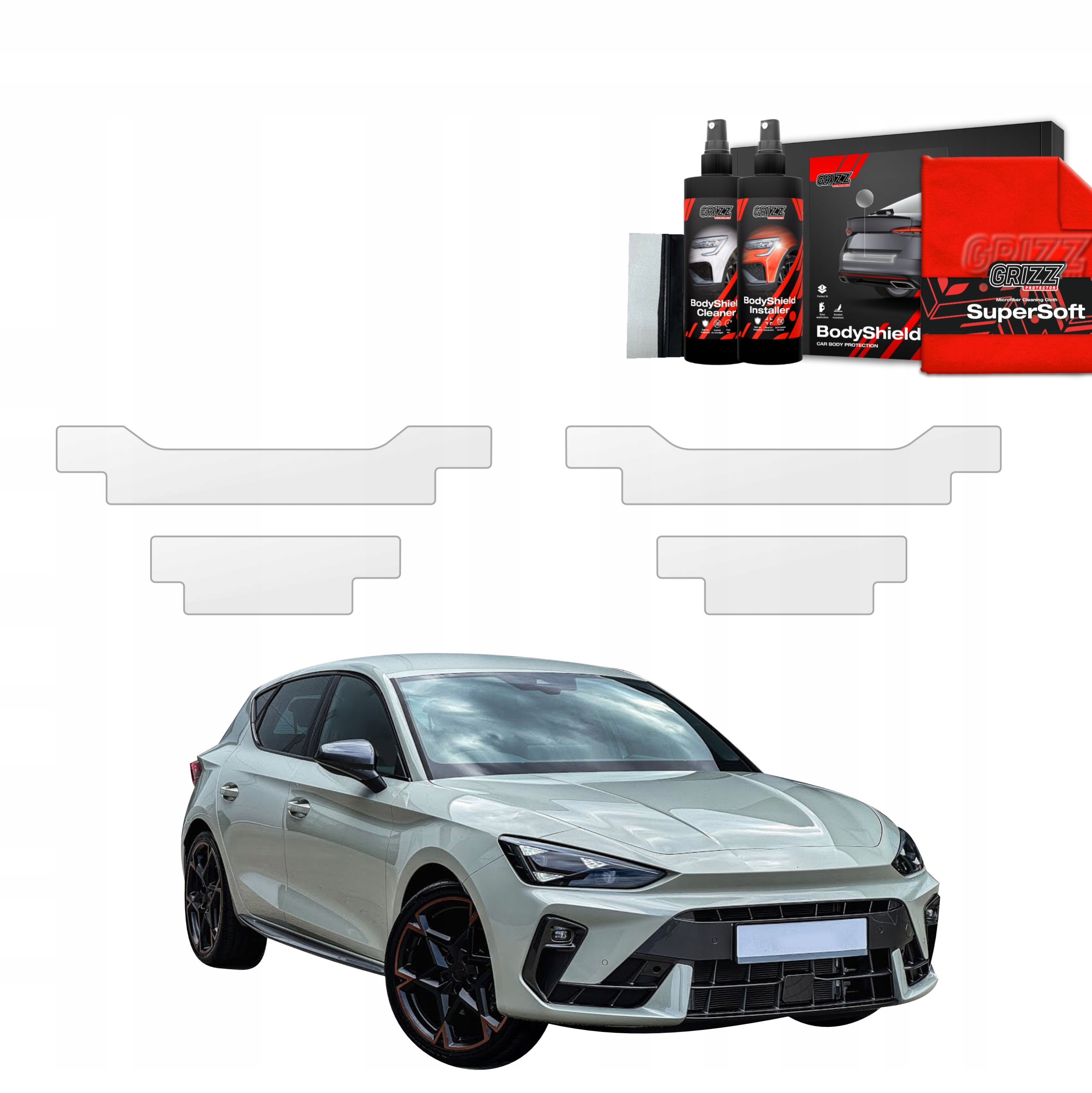 4v1 Fólie Ppf dýha na prahy pro Cupra Leon Hatchback (2024-2025)