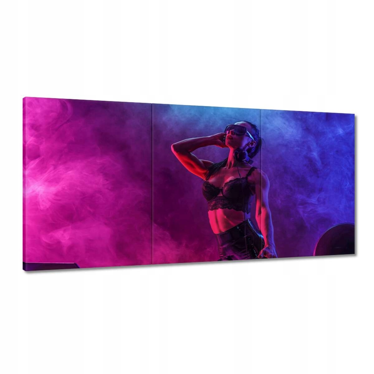 Obrazy 180x90 DJka Žena Dj Gramofón