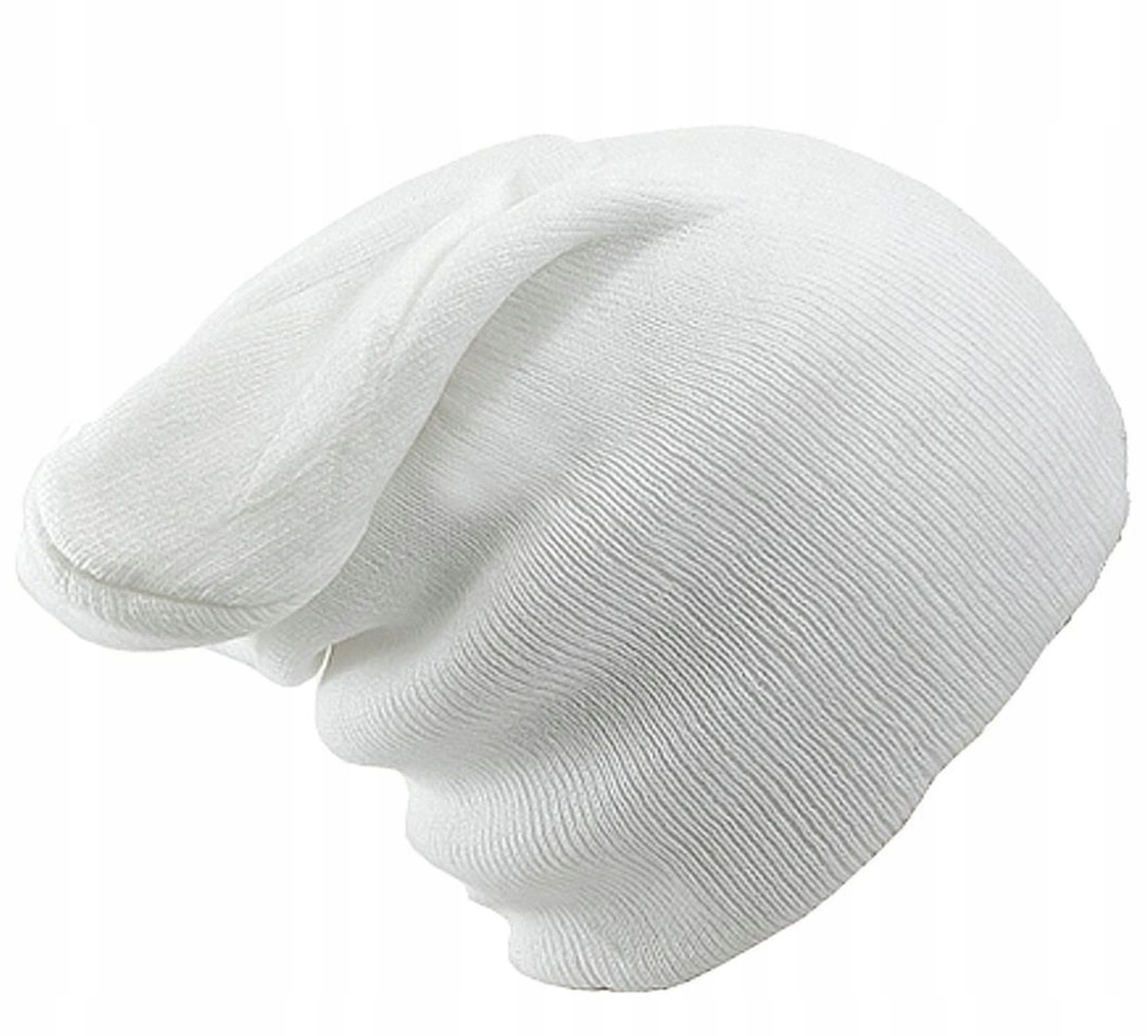 

Czapka Zimowa Krasnal Beanie Ciepła Gruba Biała