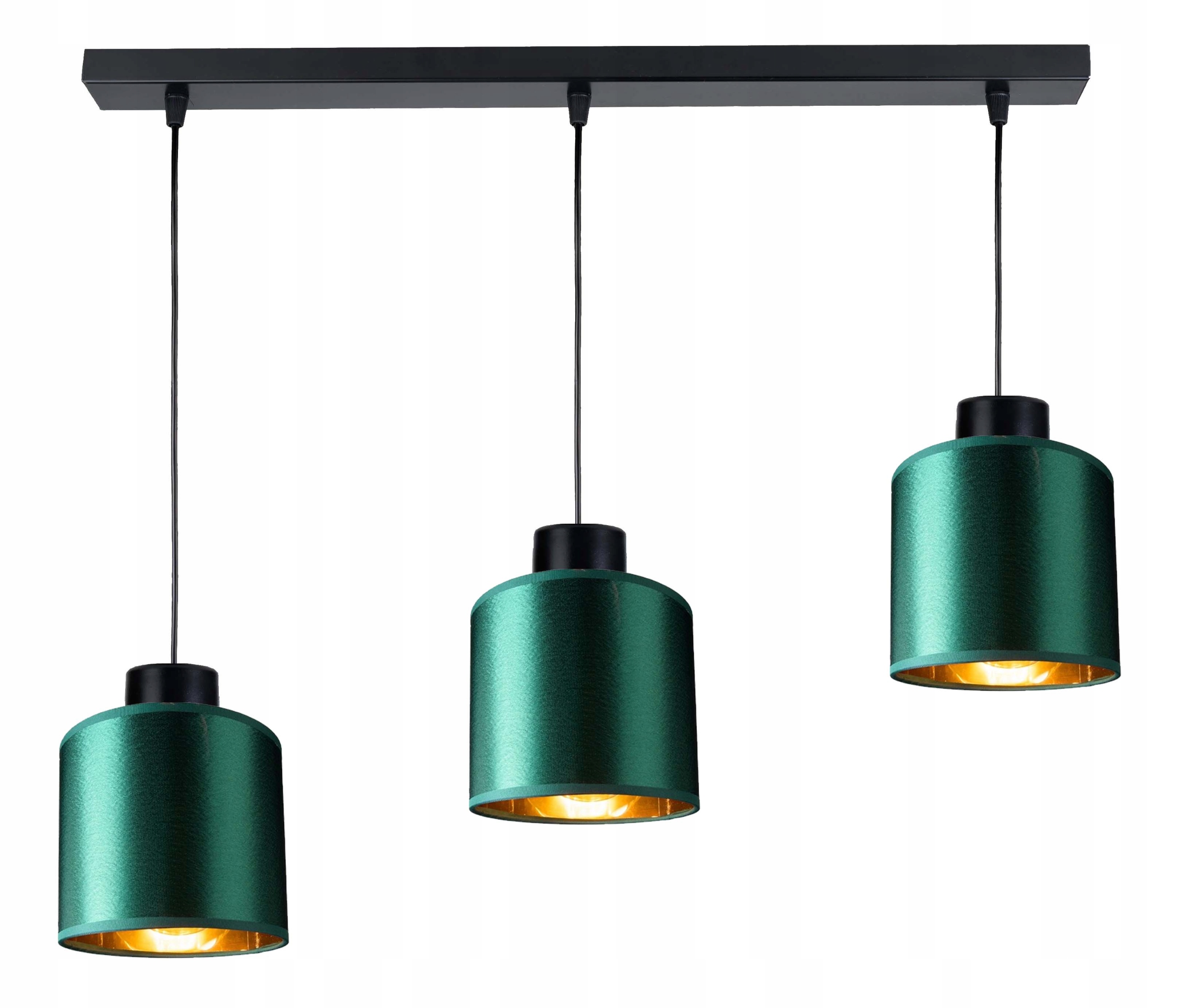 Závěsná Lampa Zwis stropní lustr Abażur zlatý