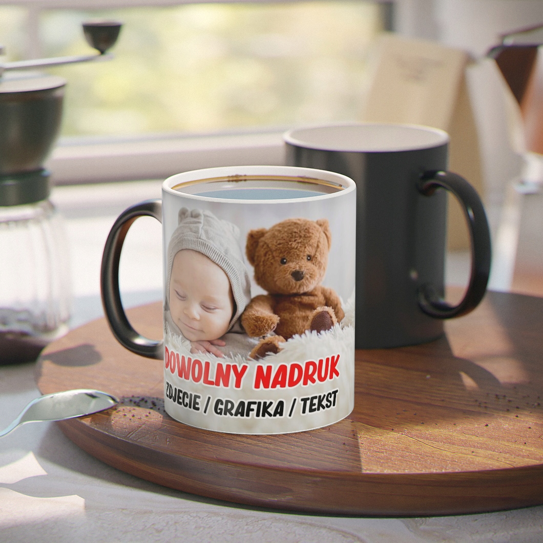 MAGICZNY KUBEK Z WŁASNYM NADRUKIEM TWOIM ZDJĘCIEM TEKST LOGO ZMIENIA KOLOR EAN (GTIN) 5905316171008