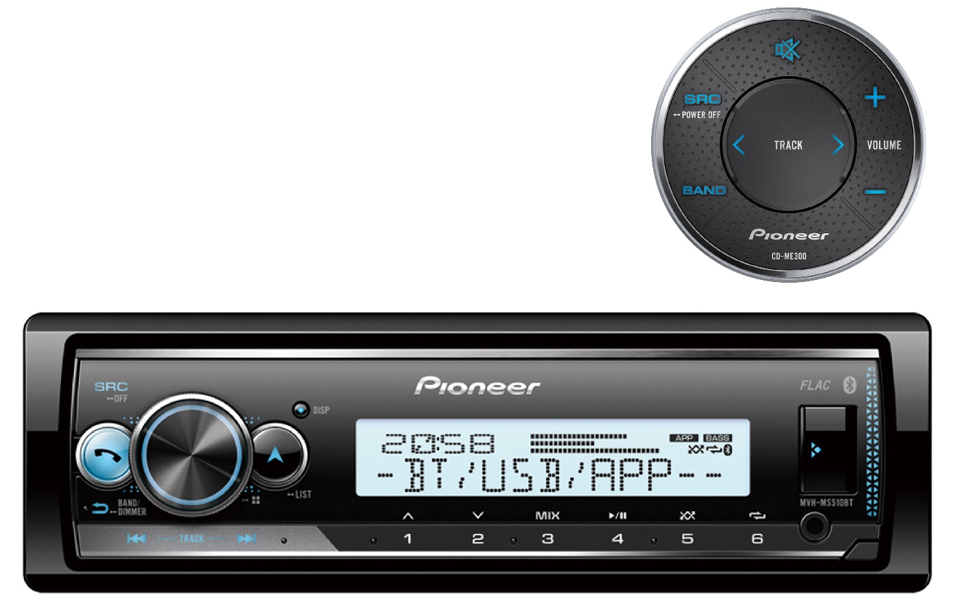 Rádio Marine Bluetooth diaľkové ovládanie pre lodnú jachtu Pioneer MVH-MS510BT CD-ME300