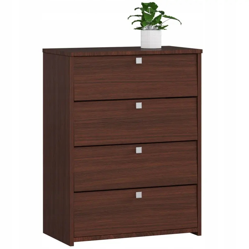 Szafka na buty 60 cm do przedpokoju komoda 4 drzwi pojemna regał Wenge