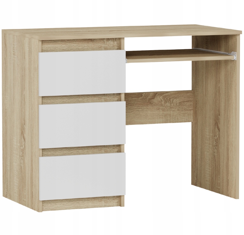 BIURKO KOMPUTEROWE 96CM 3 STOLIK LEWE N-3L MIX SONOMA