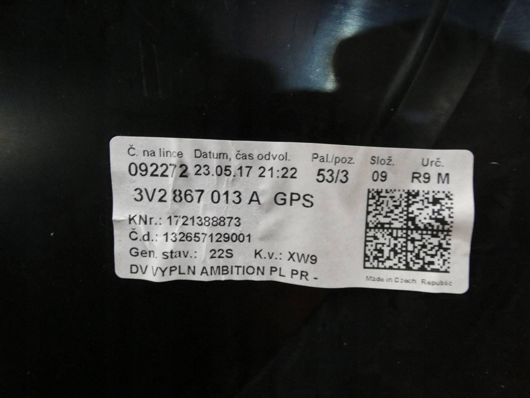SKODA SUPERB III 3V side upholstery door left front