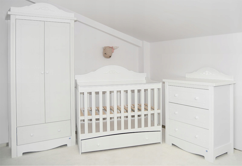 ŁÓŻECZKO DZIECIĘCE Z SZUFLADĄ TAPCZANIK AMELIA Kolekcja AMELIA