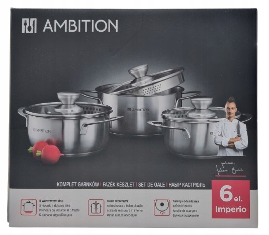 Ambition Komplet Garnków Imperio 6 El.