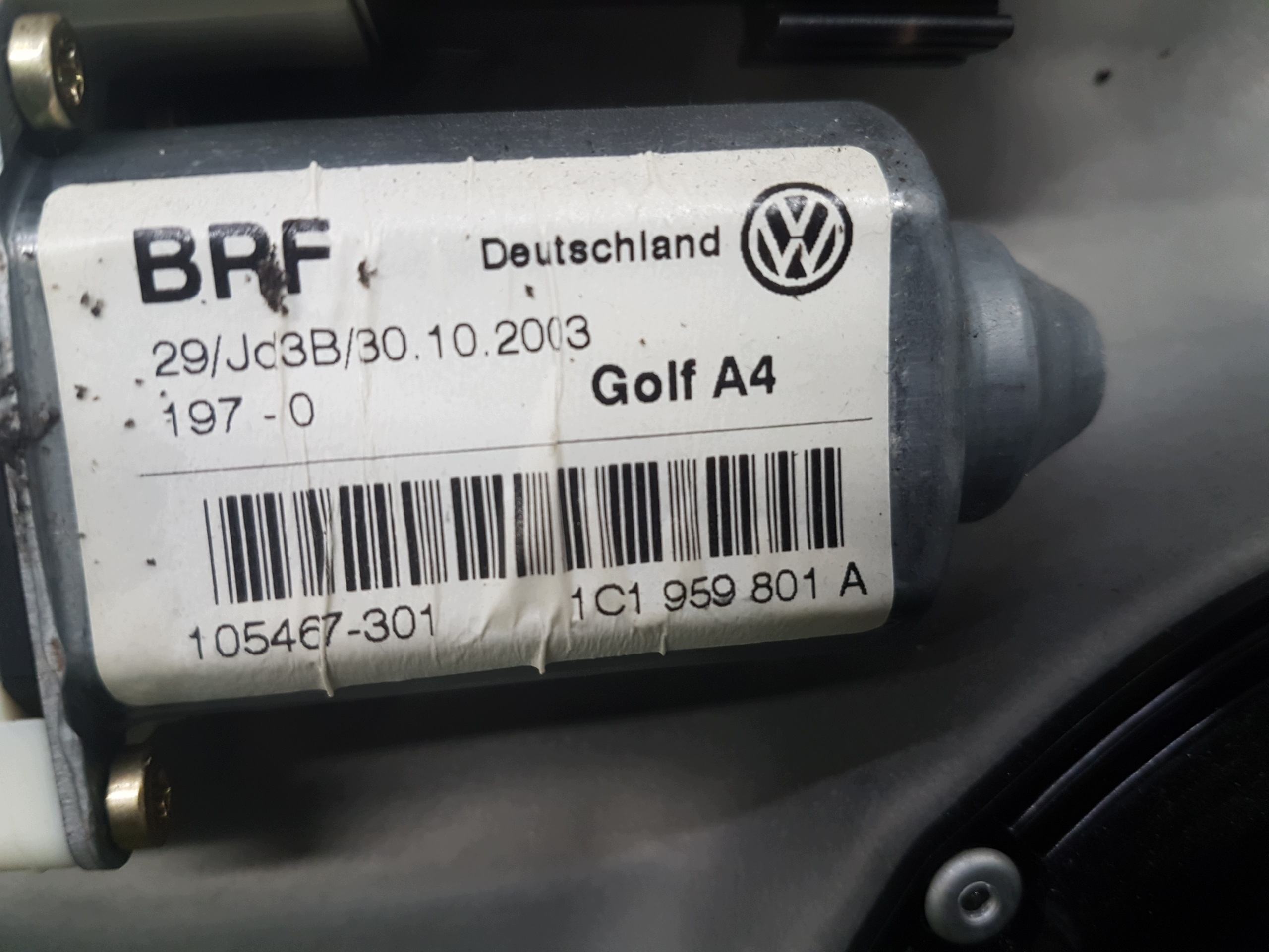 ELE mechanism windows left front VOLKSWAGEN GOLF 4 1J4837755E 1C1959801A