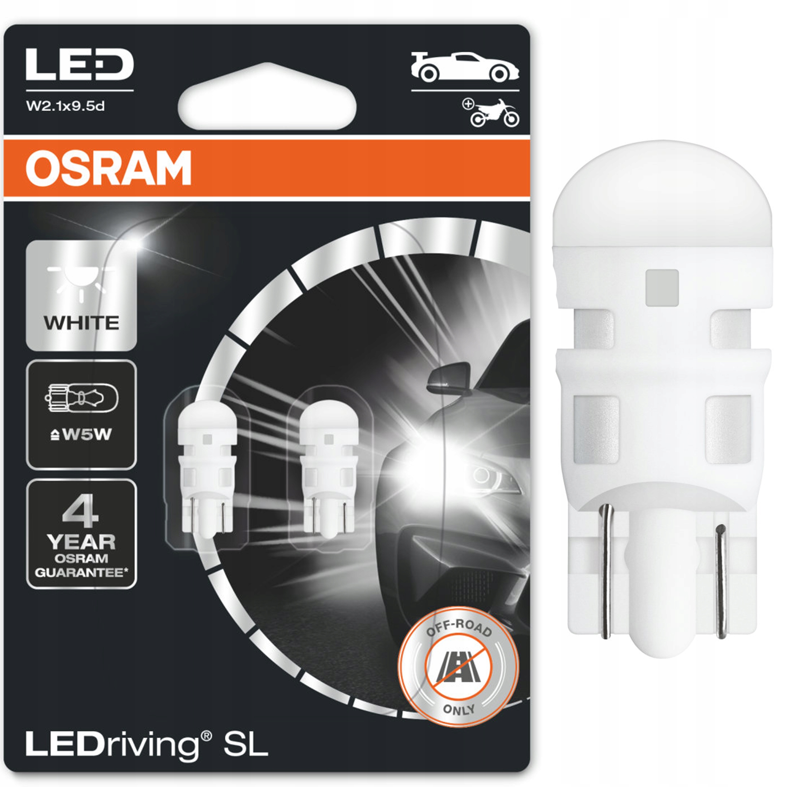 Osram żarówka Led Premium New W5W 6000 K BIAŁA 2825DWP-02B za 40 zł z  Warszawa -  - (10434509224)