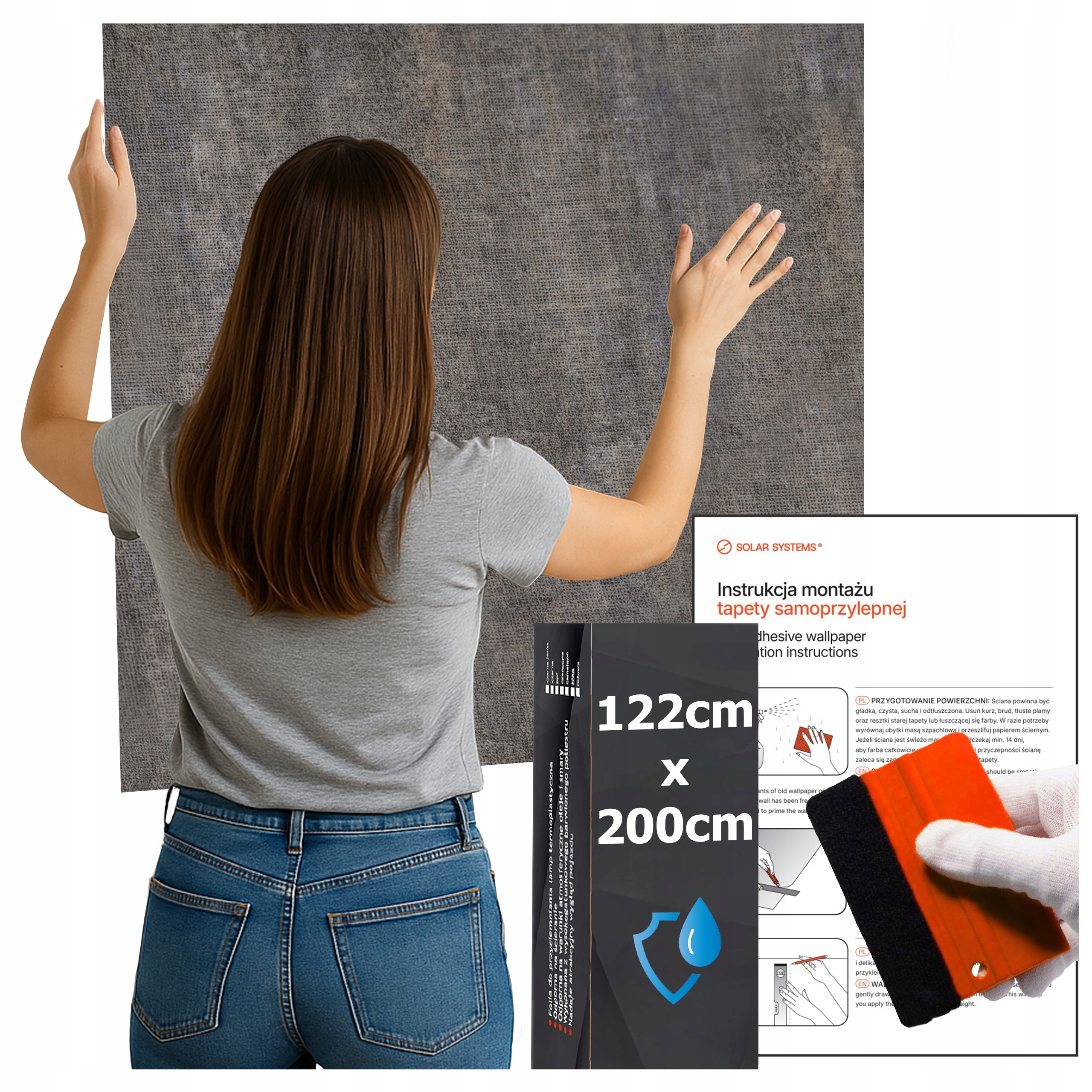 Tapeta Samolepicí Vodotěsná do kuchyně na zeď Betonový nábytek Loft