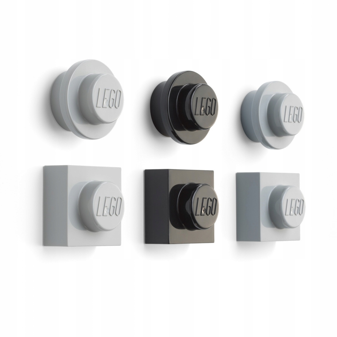 ZESTAW MAGNESÓW LEGO (Szare, Czarne)