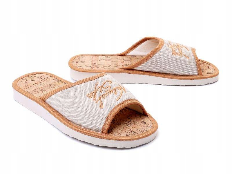 

Kapcie damskie Meteor 017 Korek beżowy r38