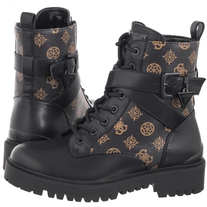 Dámské Dámské Kotníkové Boty Guess Olsy Flfols FAL10 černé
