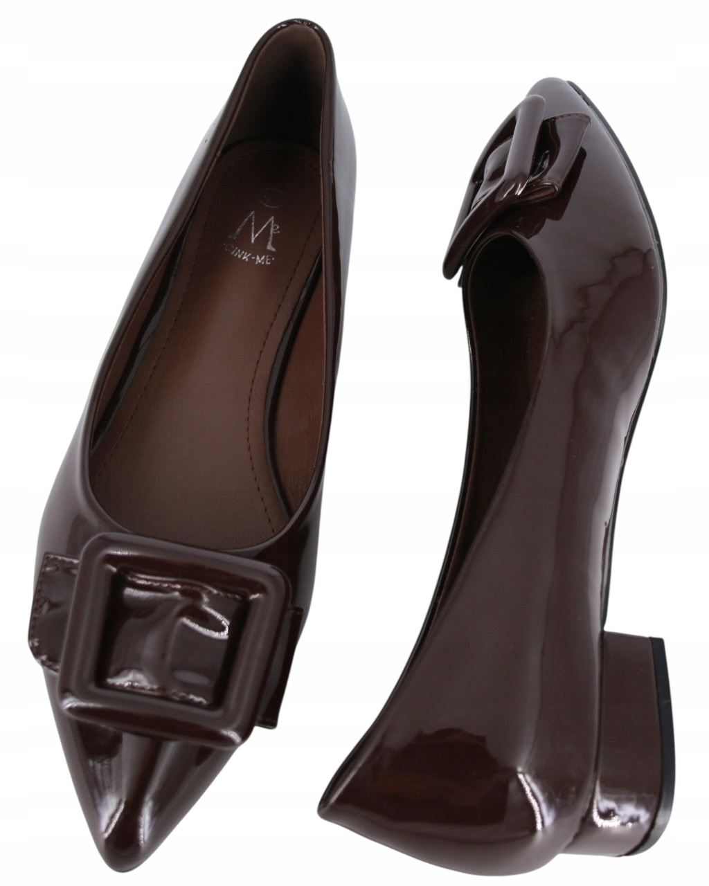 Hnědé Lakované Lodičky Elegantní A Elegantní Dámské Boty 44