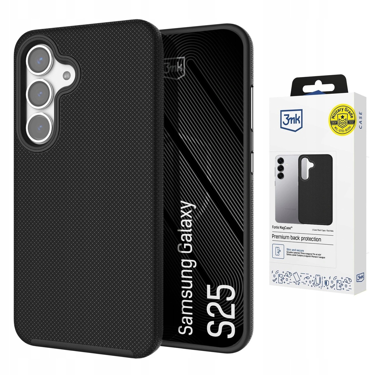 Etui 3mk Fortis MagCase na Samsung Galaxy S25 czarne