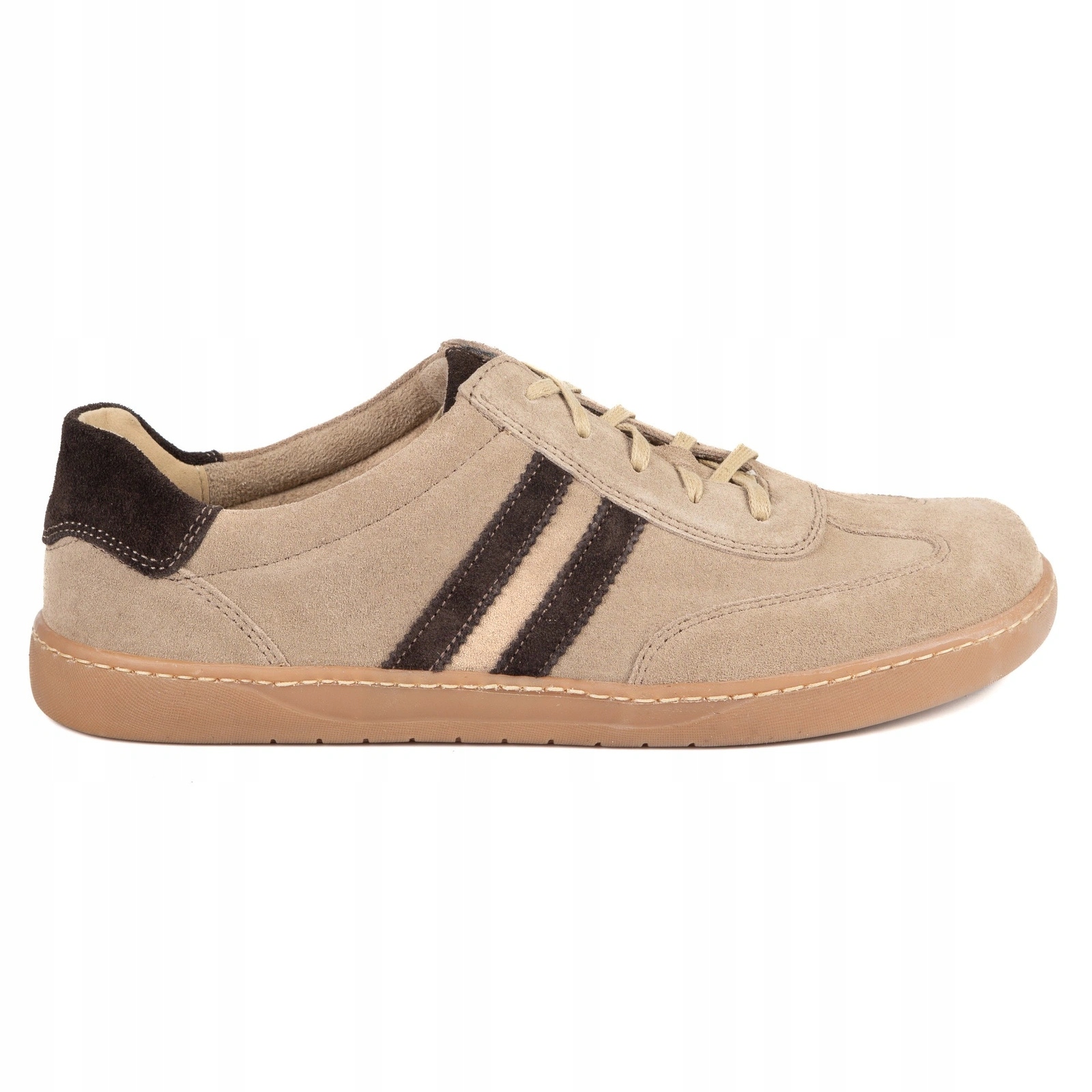 Pánské kožené boty Barefoot šněrovací 1290 béžové 42