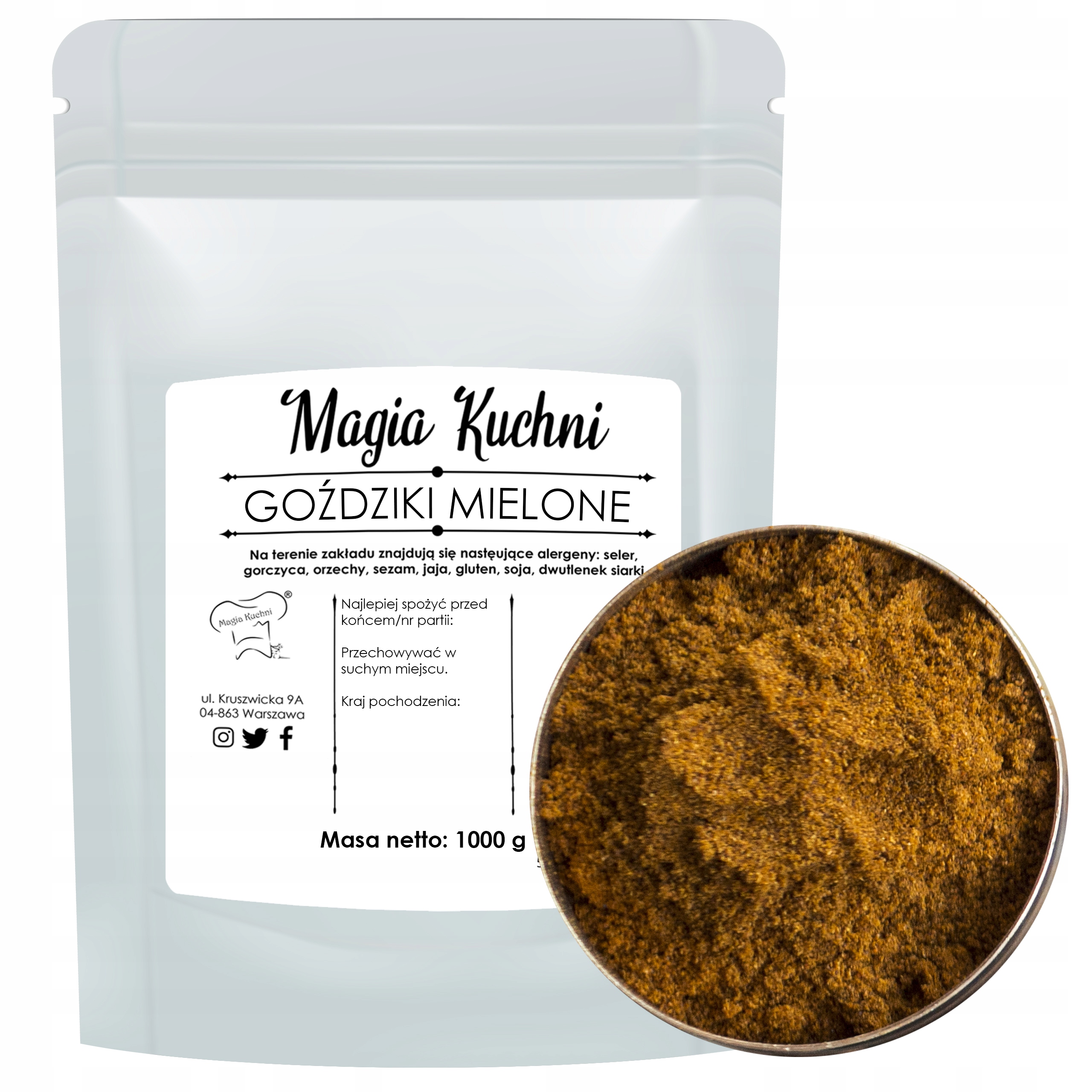 Levně Hřebíček Mletý 1 kg vysoká kvalita Aromatické Kořeněné