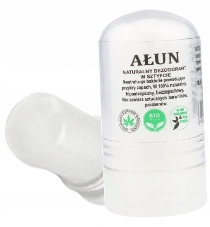 AŁUN NATURALNY ANTYPERSPIRANT bez Aluminium dla Dzieci i DOROSŁYCH 55g Stan opakowania oryginalne