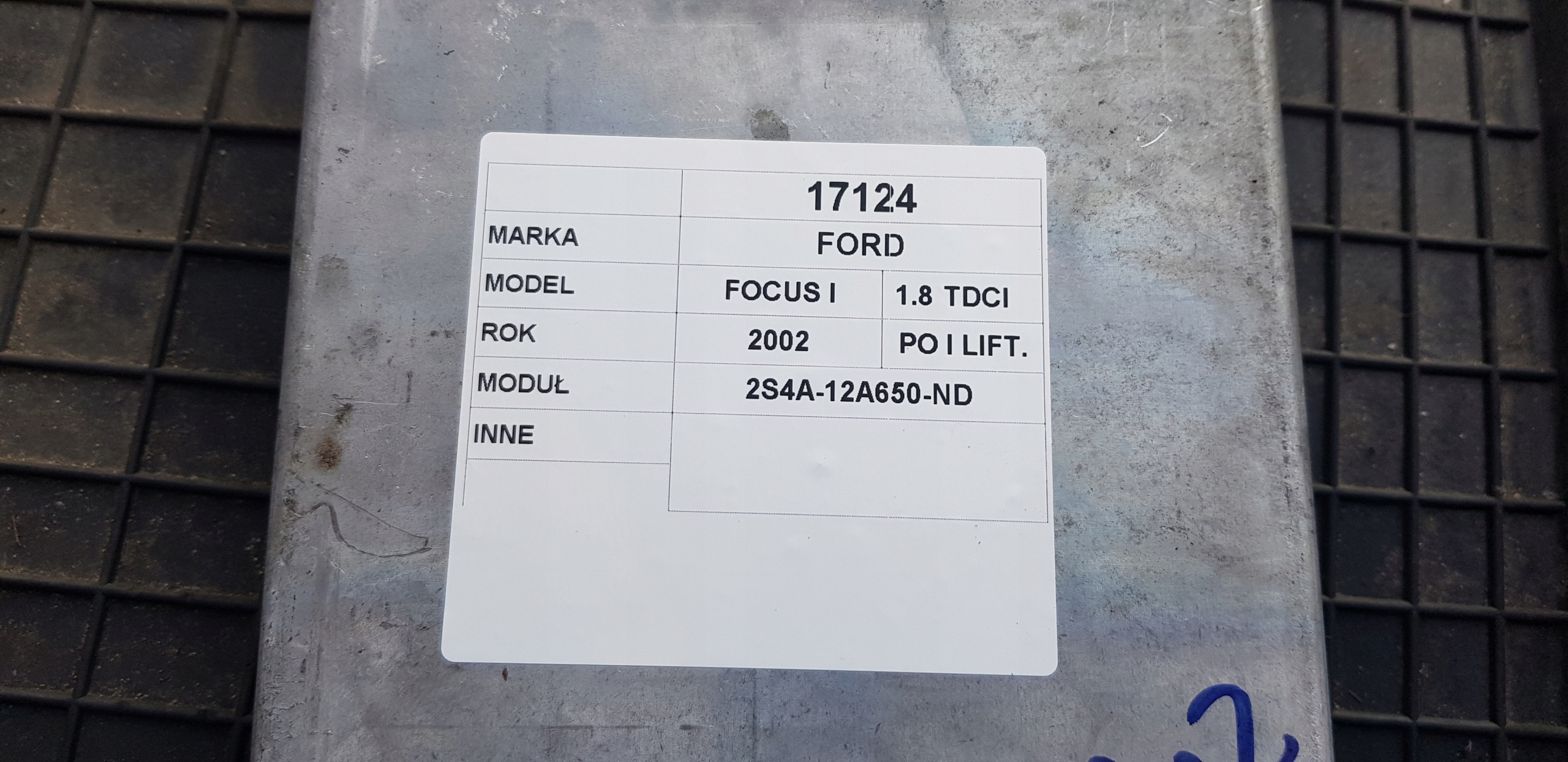 Ford Focus 1,8 TDCI control unit 2S4A12A650ND DPC-653 1XRC