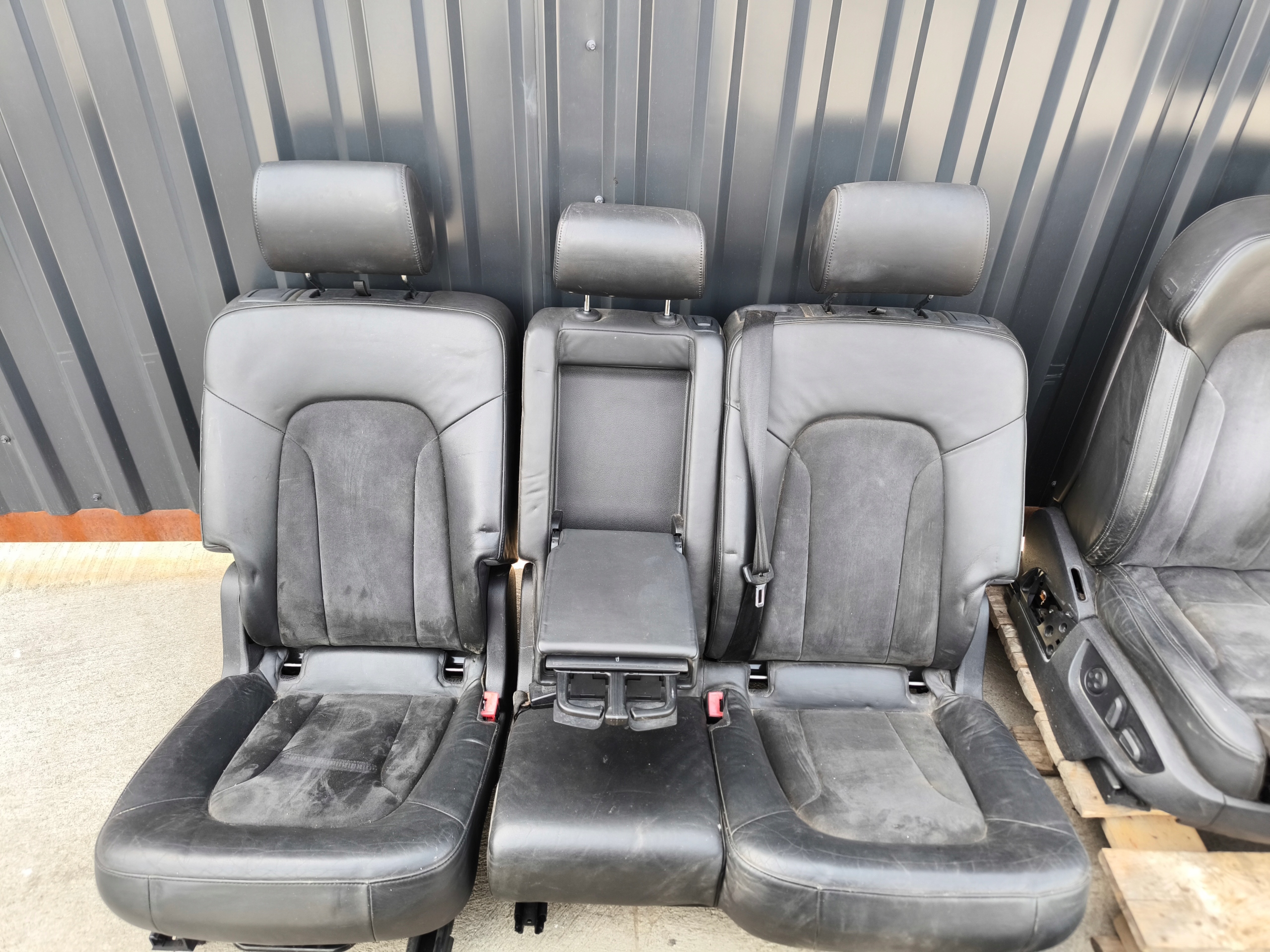 Sitz Sitze AUDI Q7 4L 7 OSOB Leder ALCANTARA S LINE BOSE KOMPLET