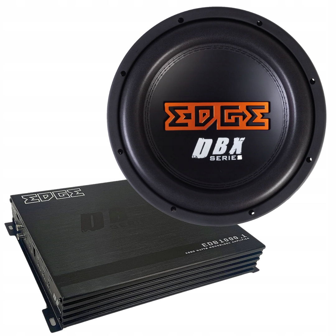 Głośniki samochodowe jednodrożne Edge EDBX12D2-E3+EDB1000.1