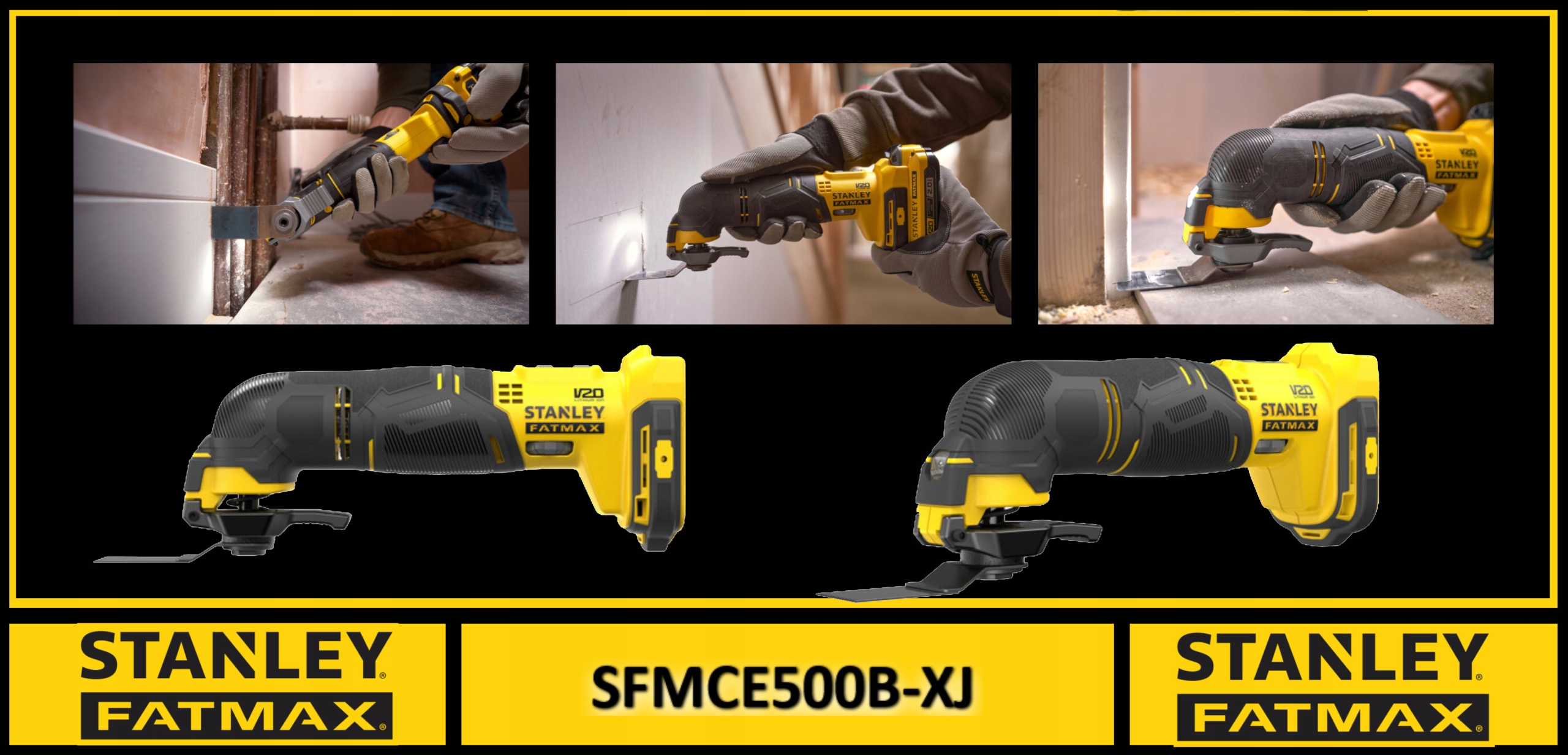 STANLEY Urządzenie wielofunkcyjne V20 SFMCE500B Waga produktu z opakowaniem jednostkowym 2.4 kg