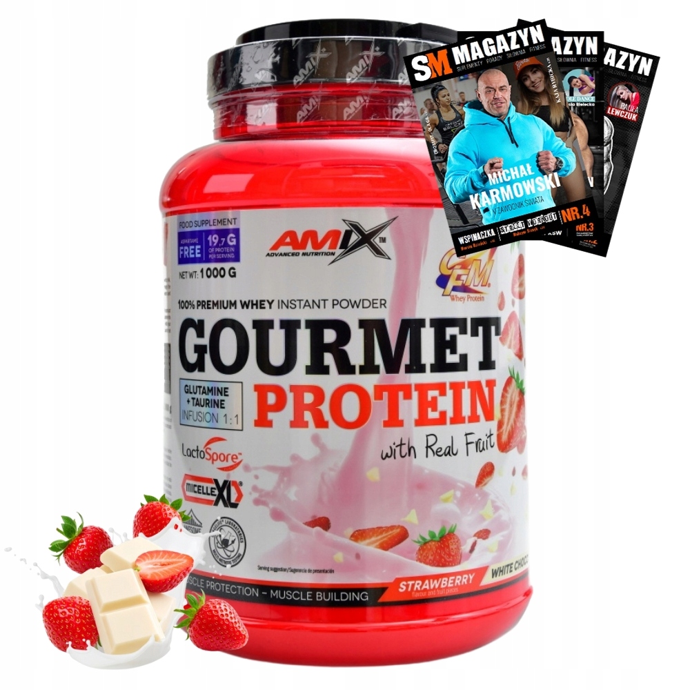 Amix Gourmet Protein 1000g Proteinový Protein Wpc Taurin Proteinový Izolát